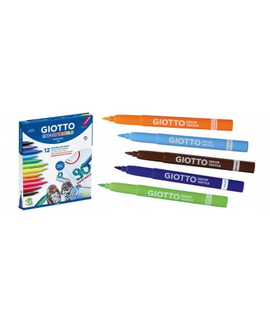 Rotulador textil Giotto 12 colores
