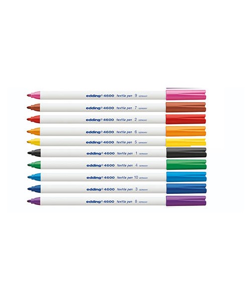 Rotulador textil 4600 10 col.surtidos