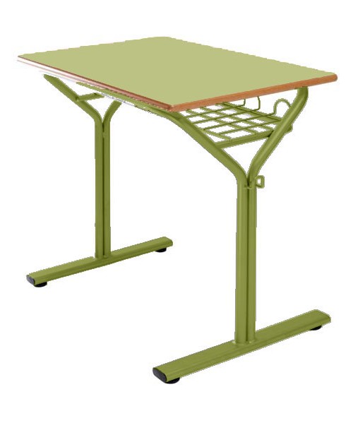 Pupitre E260 verde. Patas verdes - 65 cm. de alto