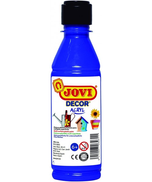 Botella pintura plástica Jovidecor Azul Oscuro