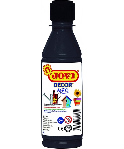 Botella pintura plástica Jovidecor Negra