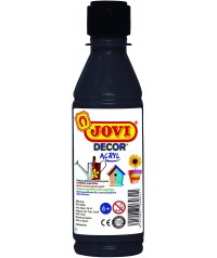 Botella pintura plástica Jovidecor Negra