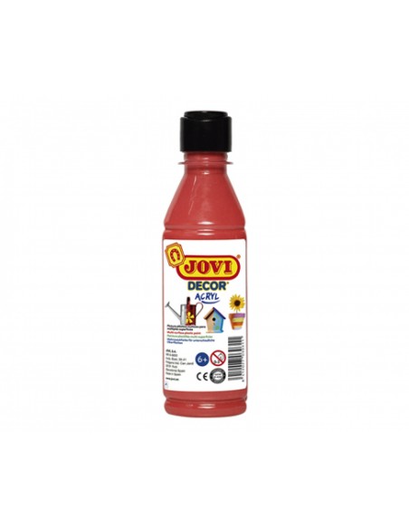 Botella pintura plástica Jovidecor Rojo