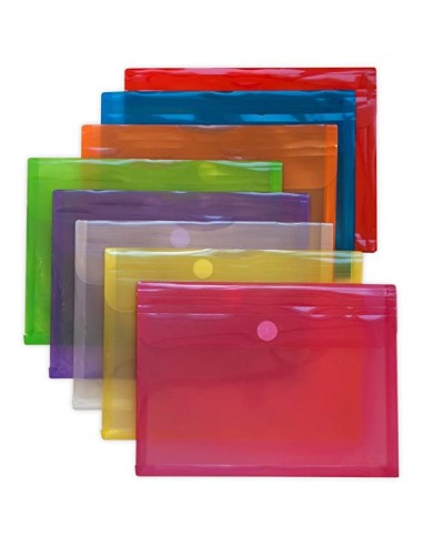 Sobre fuelle folio rojo unicolor