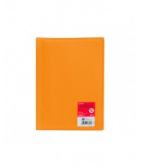 Carpeta 20 fundas translucidas naranja