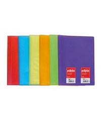 Carpeta 20 fundas translucidas roja