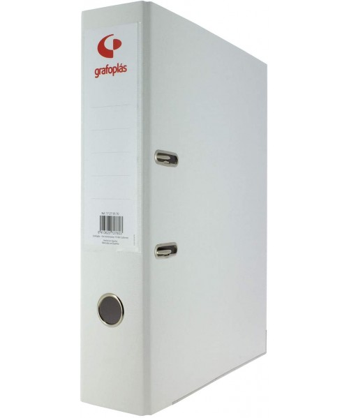 Archivador plástico blanco Tamaño A4 Lomo 75 mm 2