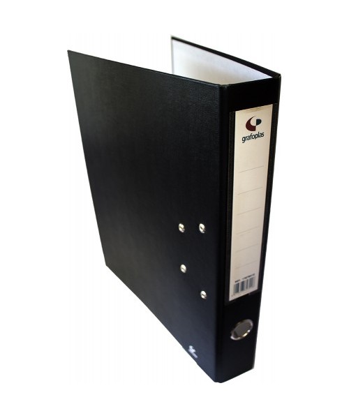 Archivador plástico negro Tamaño A4 Lomo 75 mm 2