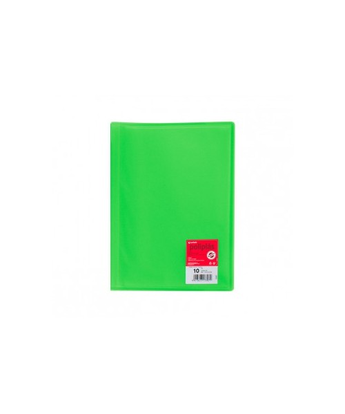Carpeta 30 fundas translucidas verde