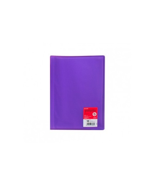 Carpeta 30 fundas translucidas violeta