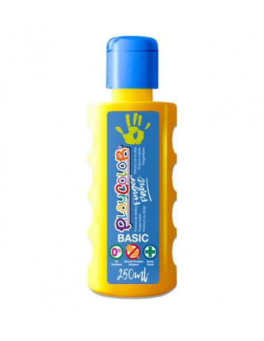 Pintura de dedos PlayColor botella - Amarillo