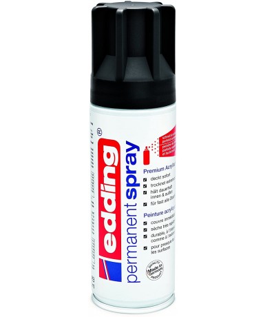 Spray permanente Edding 200 ml. Negro intenso mate