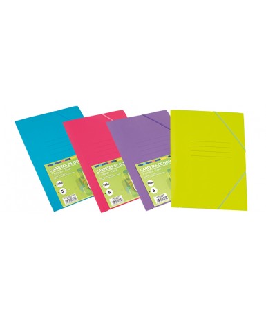 Carpeta cartoncillo folio fucsia