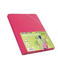 Carpeta cartoncillo folio fucsia