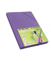 Carpeta cartoncillo folio morado