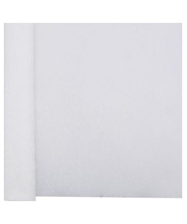 Rollo de papel crespón de 250x50cm blanco