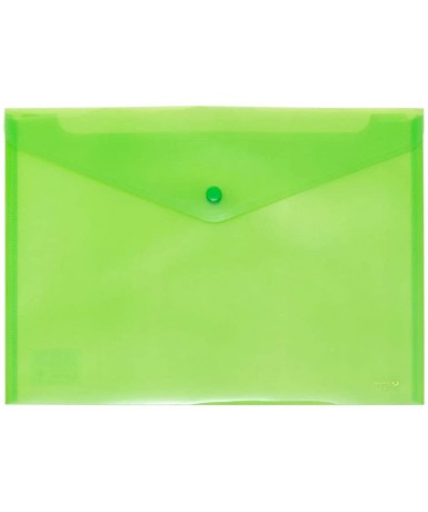 12 Sobres translúcido folio verde