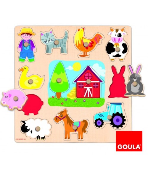 Encaje siluetas granja - 12 piezas