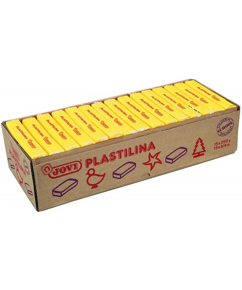 Caja 15 Plastilinas 72 Amarilla 350 gr. Jovi