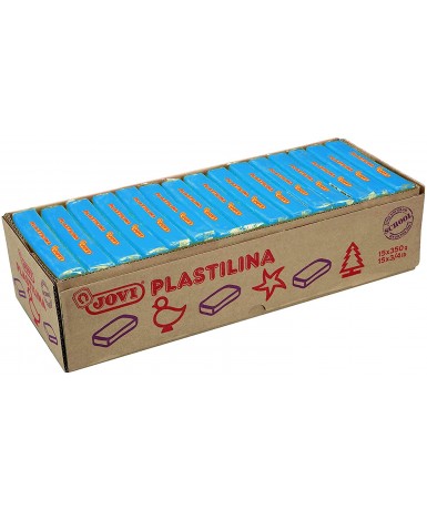 Caja 15 Plastilinas 72 Azul 350 gr. Jovi