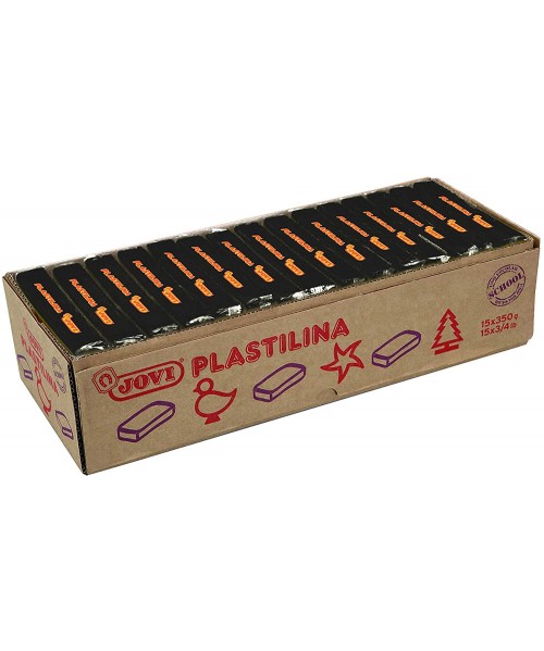Caja 15 Plastilinas 72 Negra 350 gr. Jovi