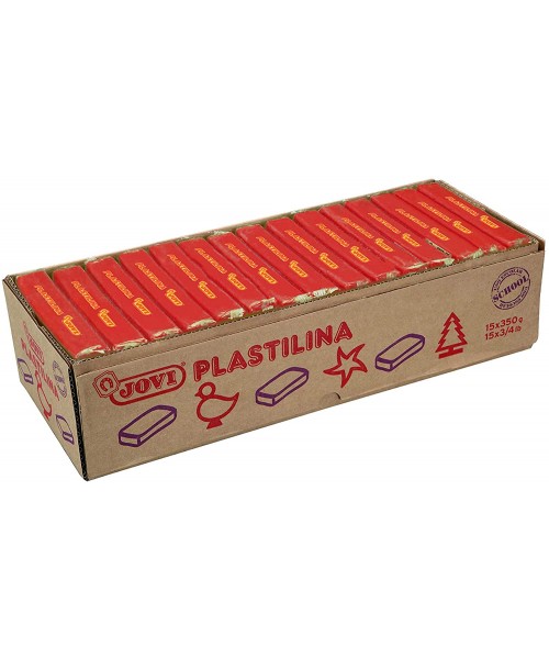 Caja 15 Plastilinas 72 Roja 350 gr. Jovi