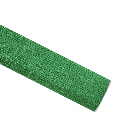 Rollo papel crespón verde metalizado 250x50 cm