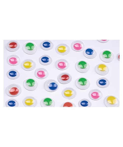Paquete 100 ojos adhesivos colores surtidos. Apli 2