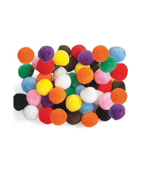 Paquete 50 Pompones Jumbo colores surtidos 2
