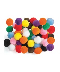 Paquete 50 Pompones Jumbo colores surtidos