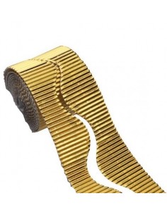 Rollo cartón corrugado oro 2