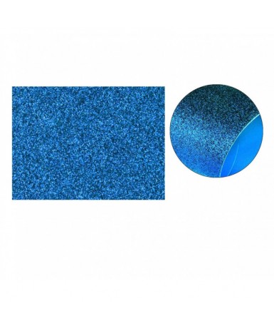 3 Láminas goma eva purpurina 40x60 cm. Azul