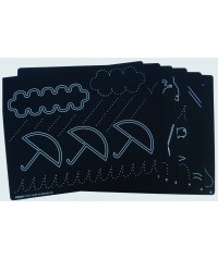 Pack 12 Lápices blancos pizarras negras