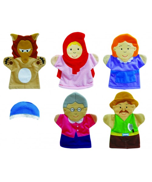 Marionetas caperucita roja 5 piezas 2