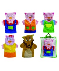Marionetas los tres cerditos 5 piezas