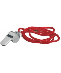 Silbato metálico con cordón