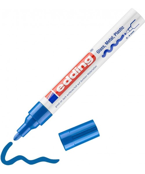 Rotulador de tinta opaca brillante 750 Edding azul 2