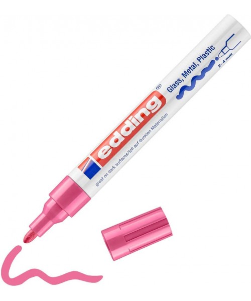 Rotulador de tinta opaca brillante 750 Edding rosa 2