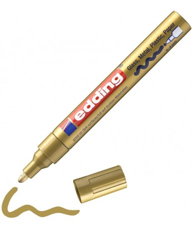 Rotulador de tinta opaca brillante 750 Edding oro