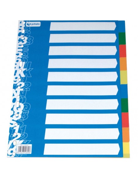 Paquete 5 separadores folio 10 pestañas