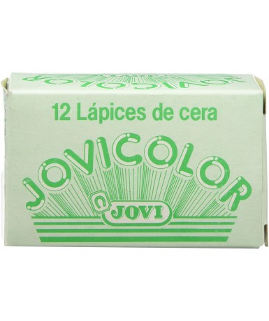 Caja 12 ceras Jovicolor azul claro