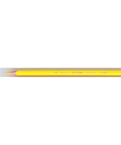 Caja 12 lápices de colores Alpino amarillo 2