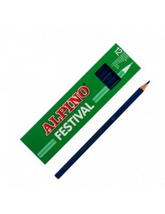 Caja 12 lápices de colores Alpino azul oscuro