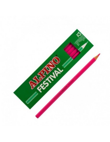 Caja 12 lápices de colores Alpino rosa