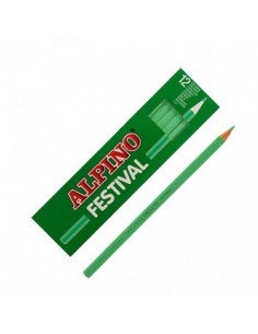Caja 12 lápices de colores Alpino verde claro