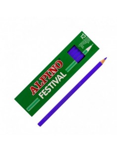Caja 12 lápices de colores Alpino violeta