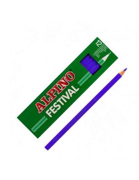 Caja 12 lápices de colores Alpino violeta