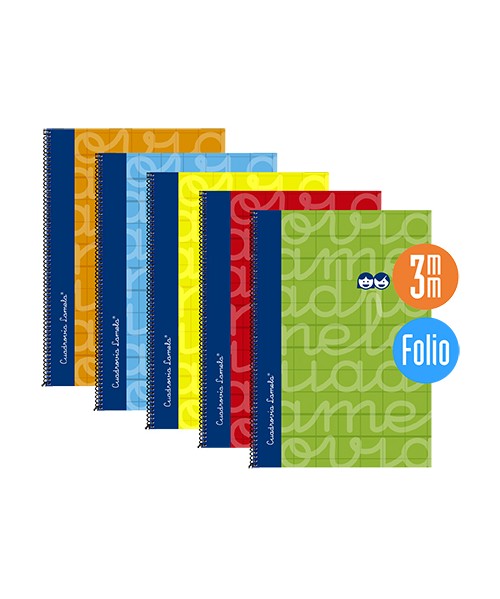 Cuaderno folio cubierta extradura 3 mm.