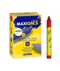 Caja 12 ceras Maxi dacs rojo