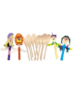 Cucharas madera decorar - 10 unidades